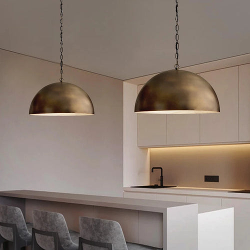 Suspension demi boule en laiton style américain