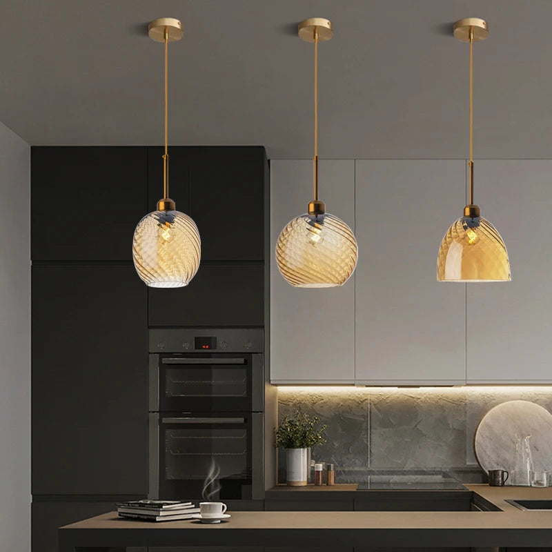 Suspension en verre LED modernes