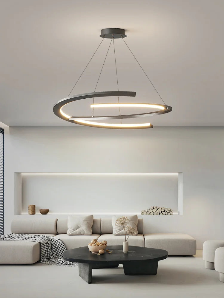 suspension design nordique moderne simple anneau luminaire