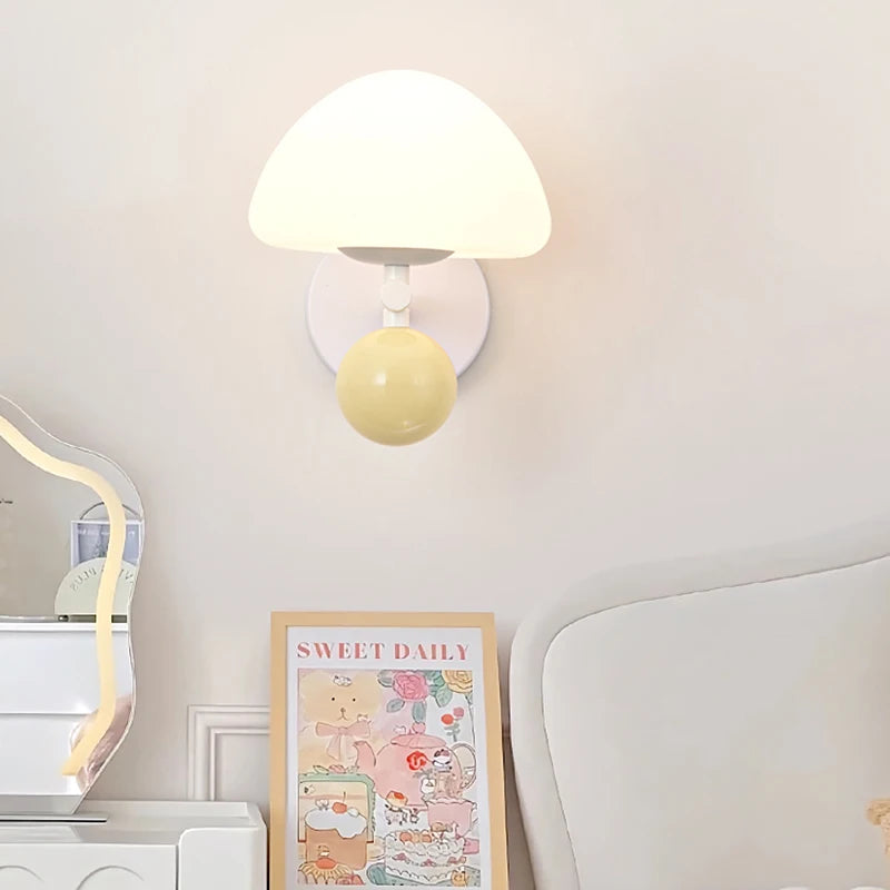 applique murale nordiques led en forme de champignon pour ambiance créative