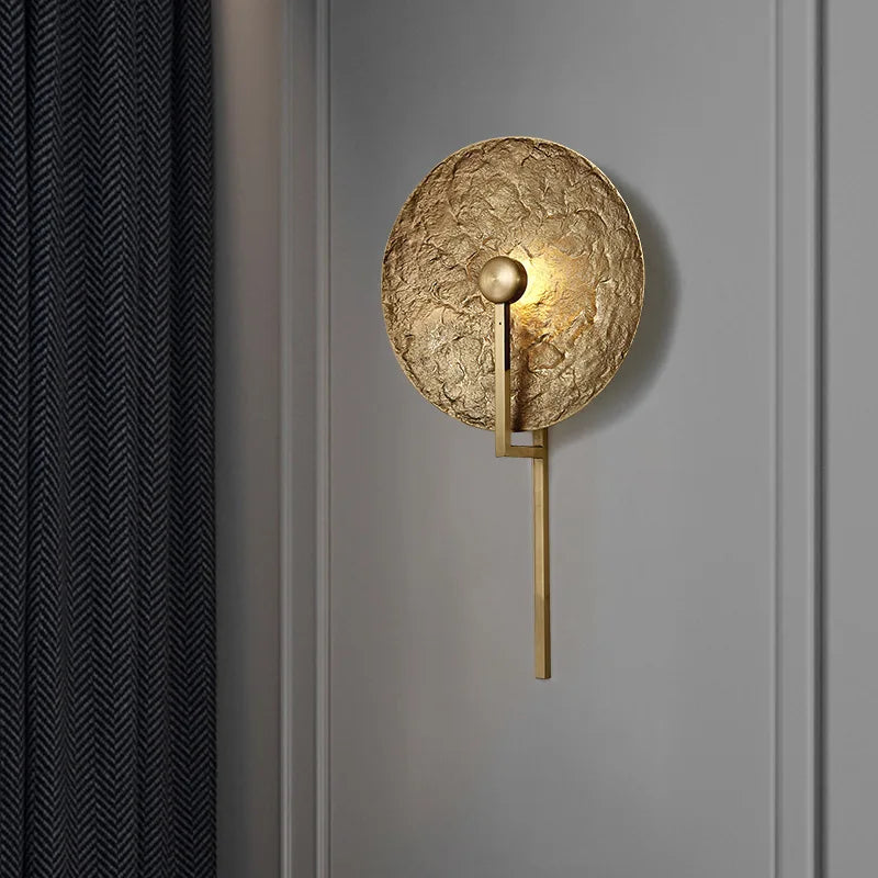applique murale simple en cuivre pour hôtel foyer et couloir