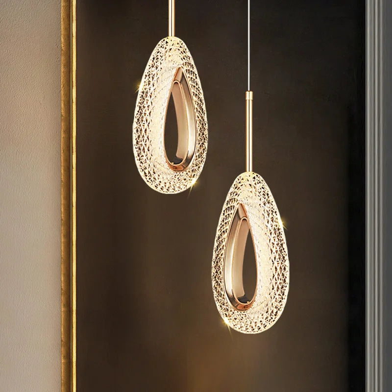 Suspension LED en cristal au design nordique