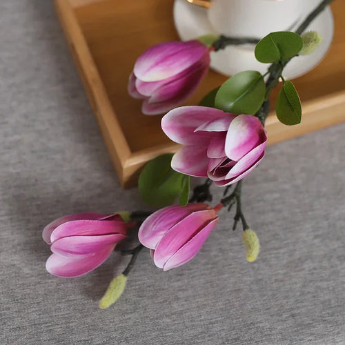 fleurs artificielles magnolias pour décoration florale extérieure