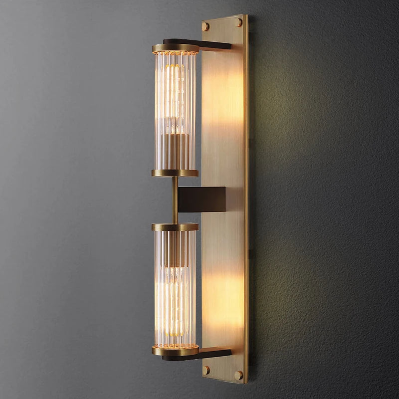 applique murale led minimaliste de luxe post-moderne en cuivre