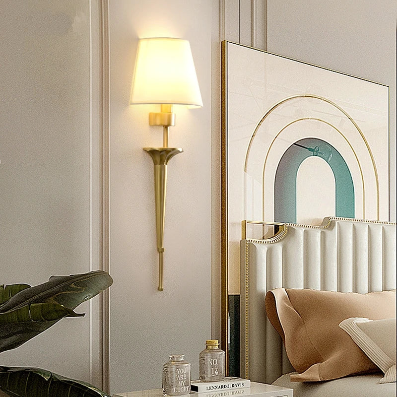 applique murale moderne style américain en cuivre décor nordique