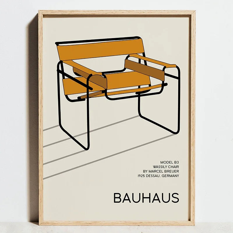 affiches géométriques bauhaus art mural abstrait pour décoration moderne