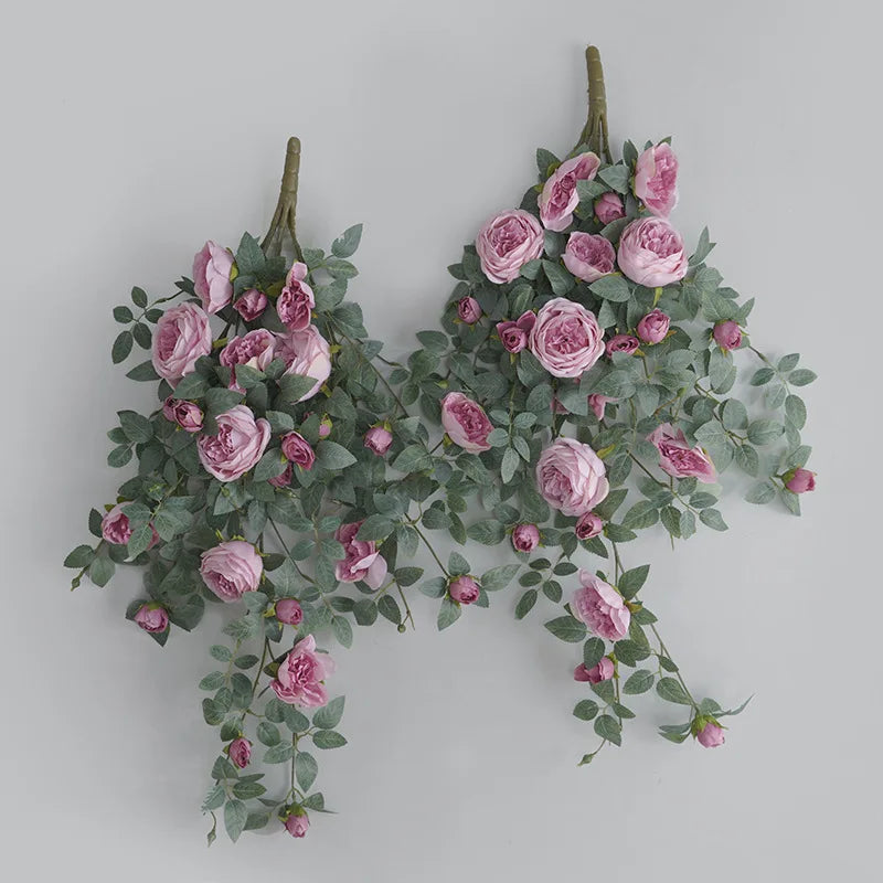 vigne de pivoine en soie artificielle pour décoration élégante