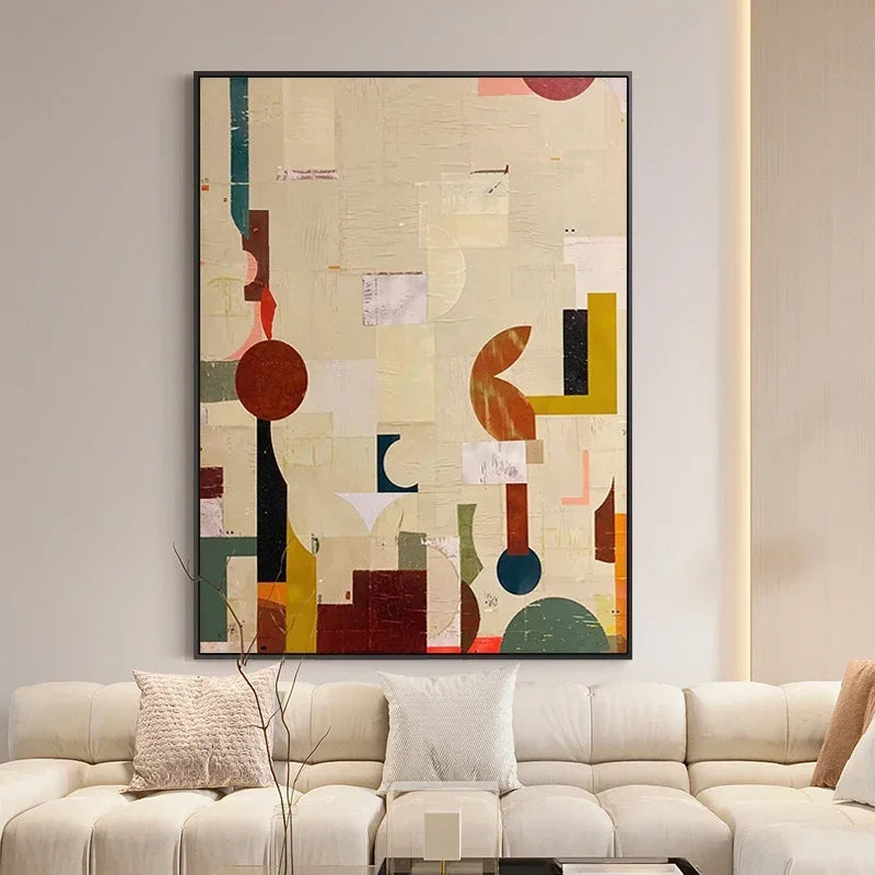 peinture à l'huile abstraite pour décoration murale moderne