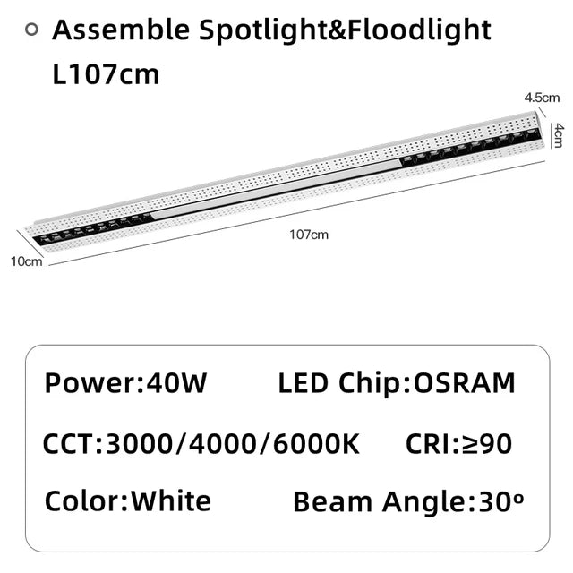 spot led encastrable magnétique moderne éclairage linéaire intérieur