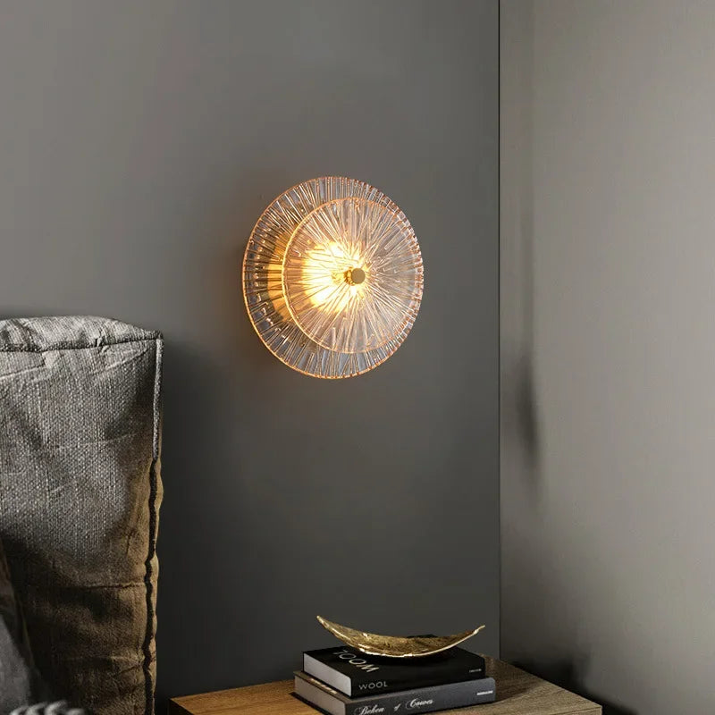 Applique moderne salon fond décoration créative couloir chambre restaurant verre lumières Led applique couloir éclairage