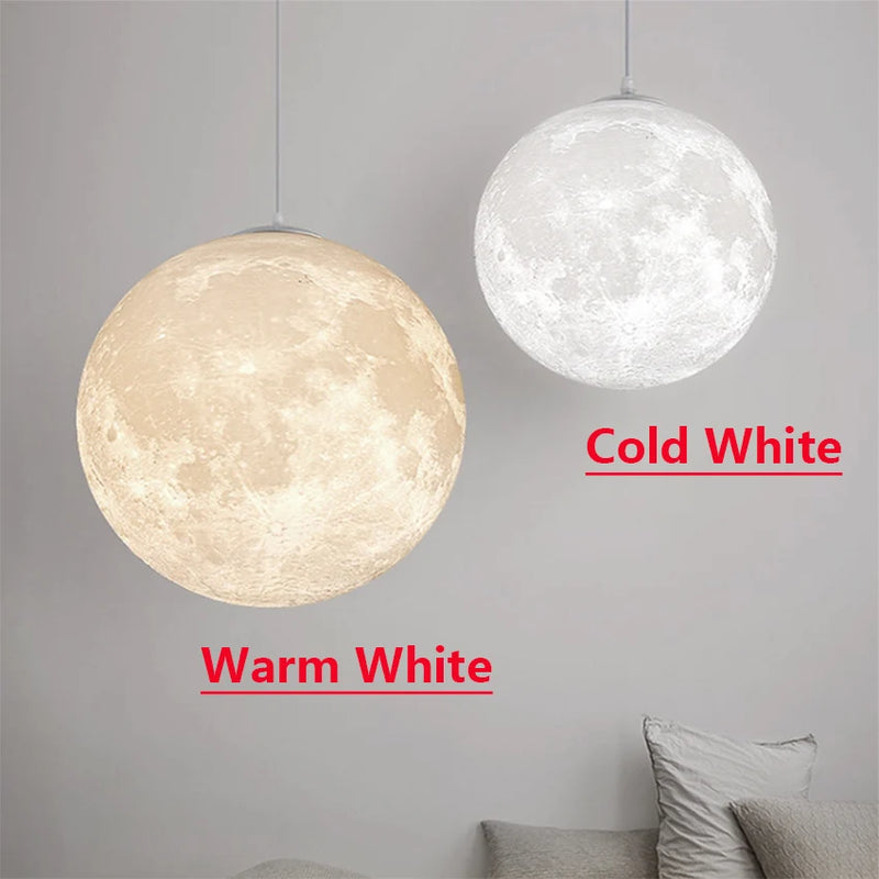 suspension pleine lune LED pour salon salle à manger chambre barre Table lumières