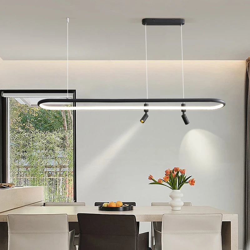 Lustre LED pour éclairage intérieur avec spot