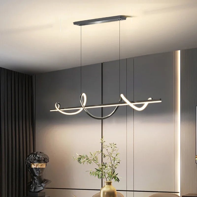 suspension LED rotative avec télécommande pour décoration intérieure