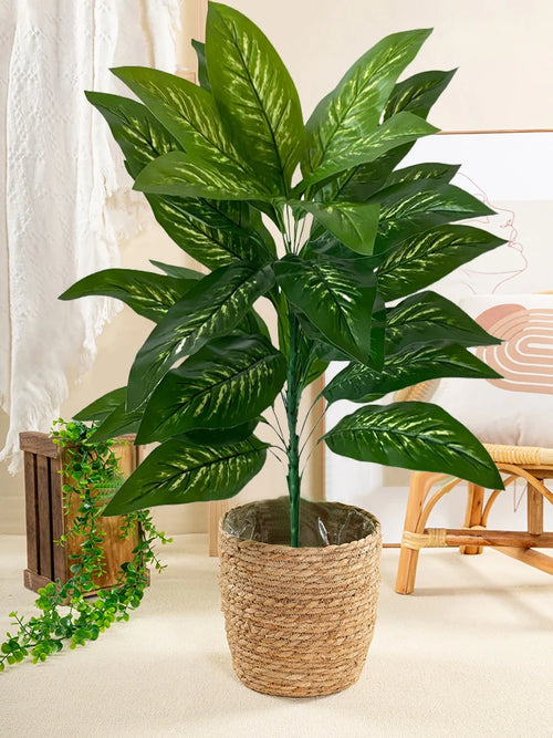 plantes artificielles tropicales au toucher réaliste pour décoration intérieure