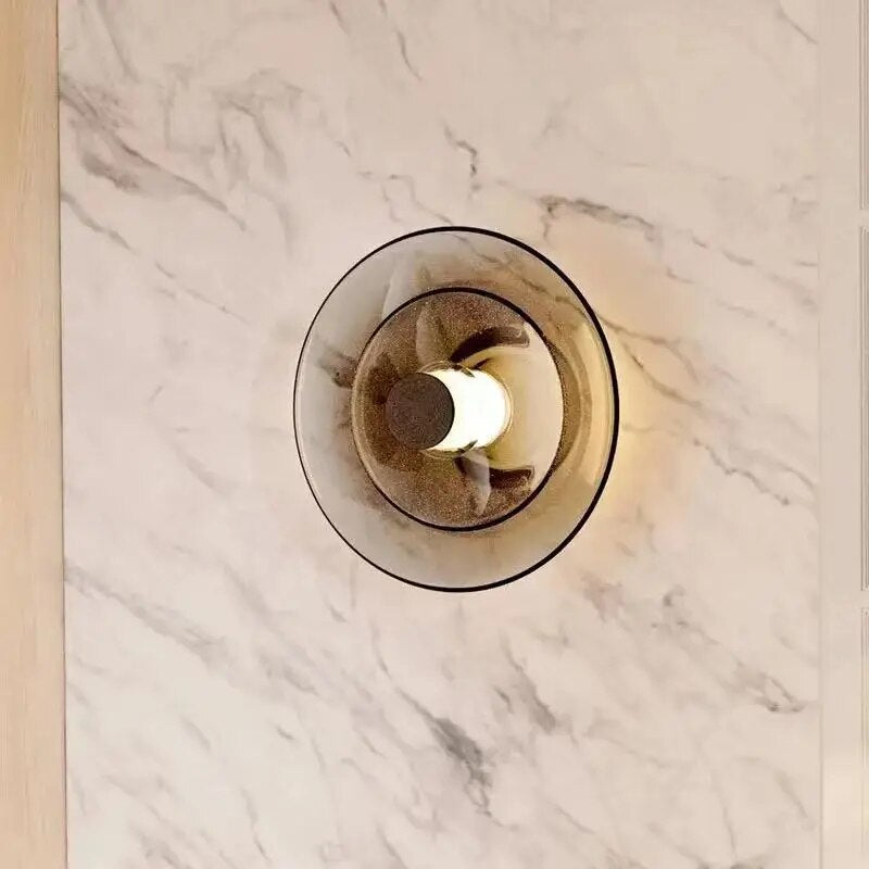 Applique murale Led en verre ambre minimaliste moderne