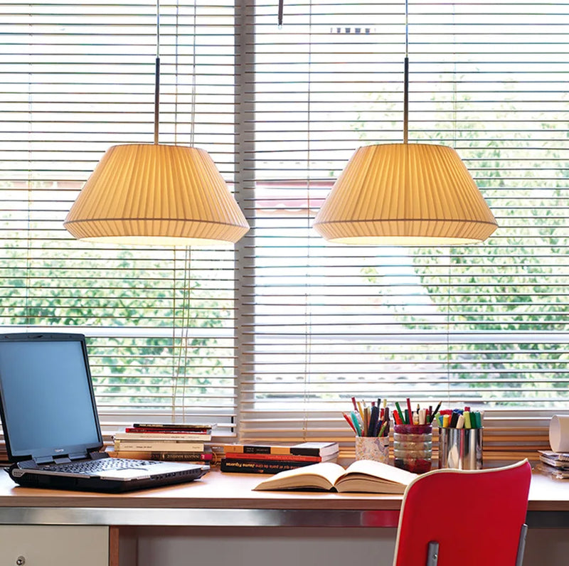 lustre nordique en tissu moderne avec suspension simple et chaude