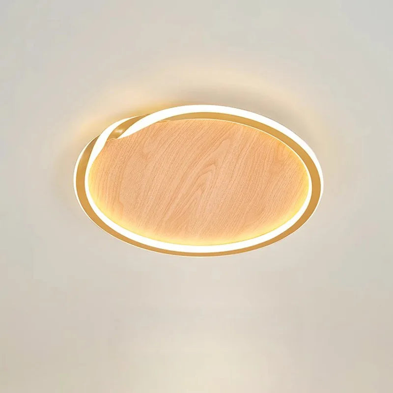plafonnier led bois original moderne net rouge