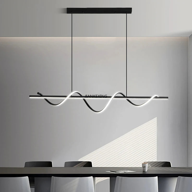 suspension LED rotative avec télécommande pour décoration intérieure