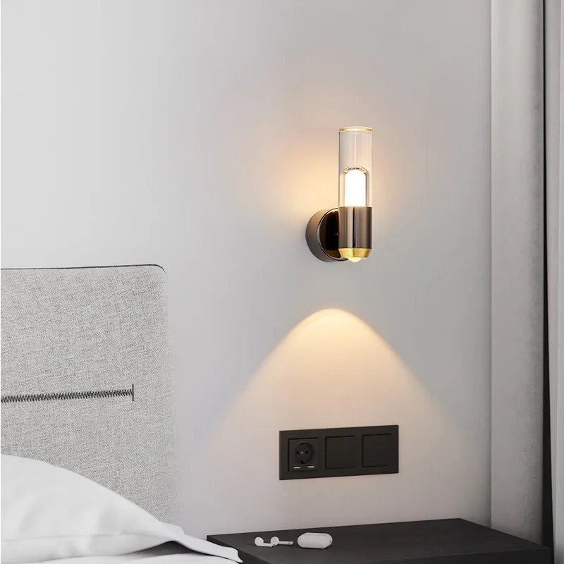 mini applique murale acrylique transparente 3000k style luminaires