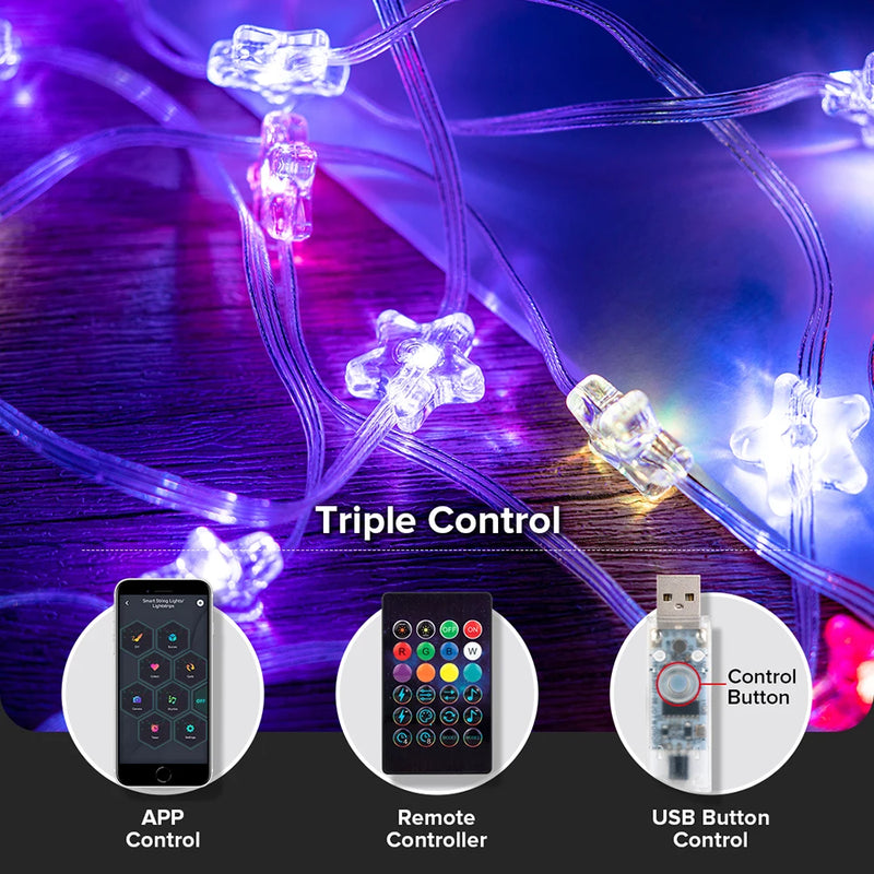 guirlande lumineuse usb ws2812b décorative pour fêtes et anniversaires