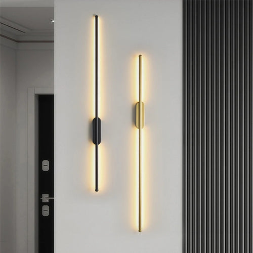 Applique murale LED d'intérieur en or et noir