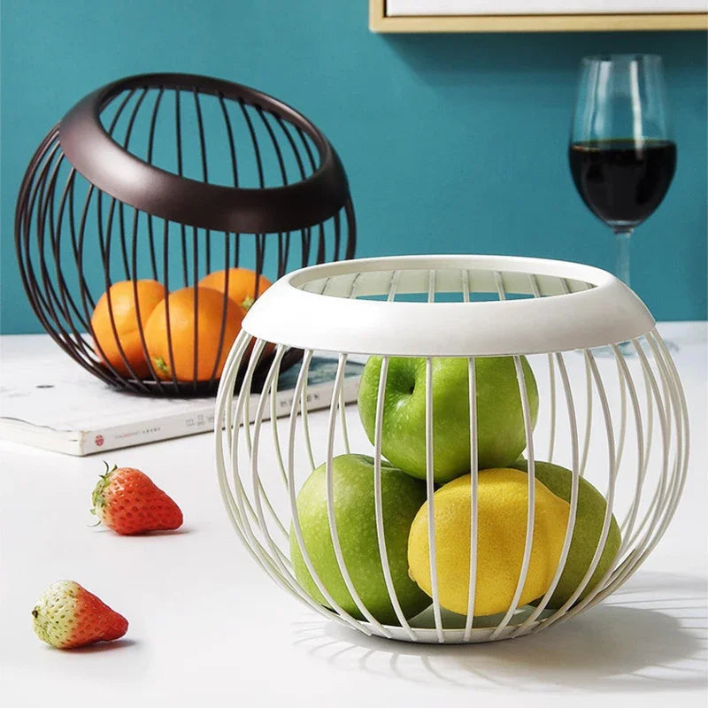 assiette de rangement en fer pour fruits et collations