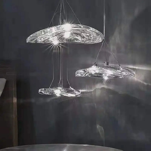 Suspension led en verre design nordic manta