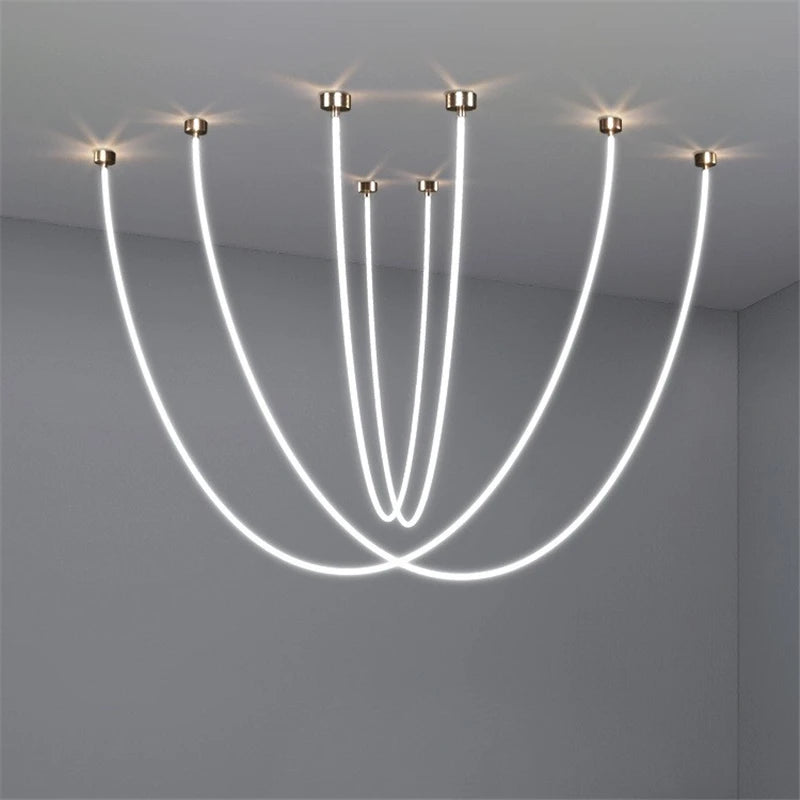 plafonnier led minimaliste en silicone style nordique 360 degrés