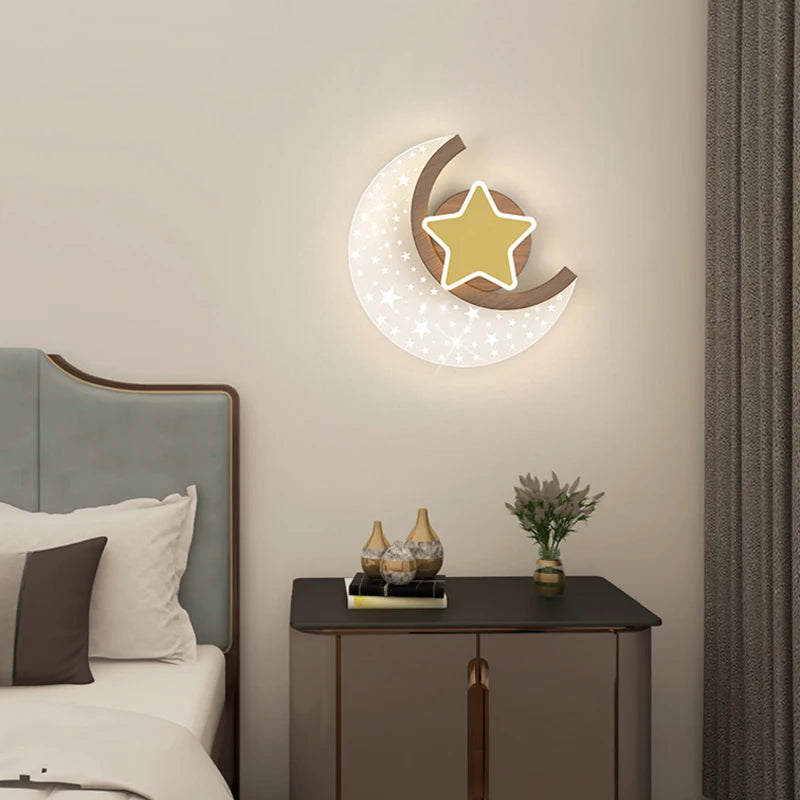 Applique murale led nordique étoile lune décoration intérieure