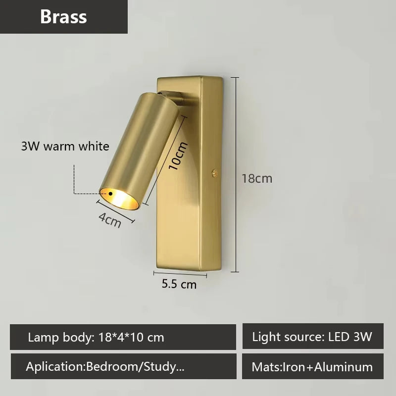 applique murale led rotative moderne pour lecture
