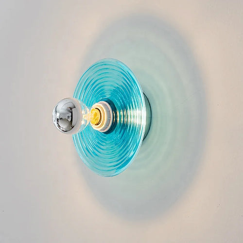 applique murale led nordique en verre ondulé pour décoration d'ambiance