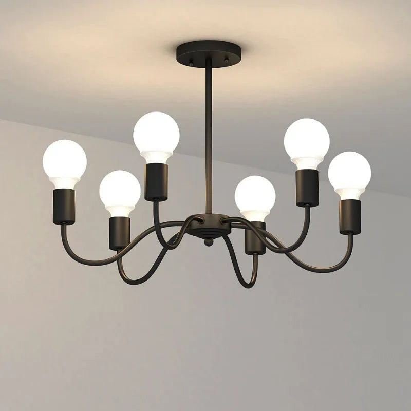 lustre moderne industriel pour décoration intérieure rétro simple