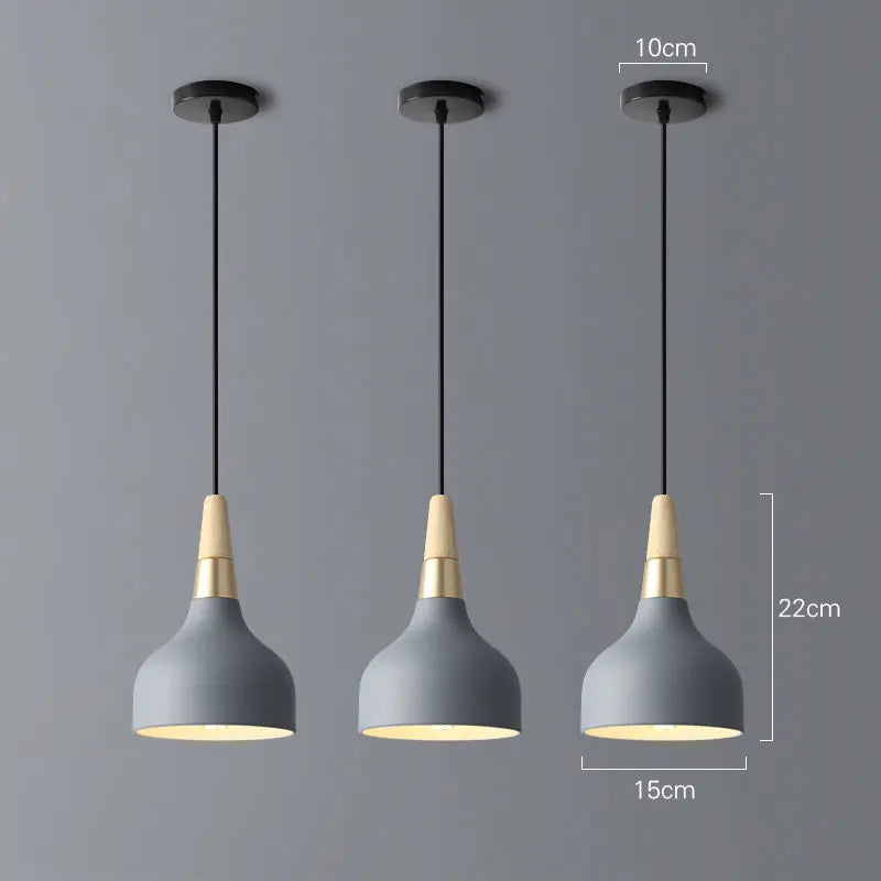 Suspension LED moderne avec abat-jour en métal coloré
