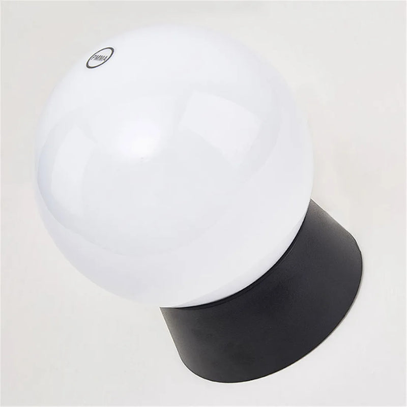 lampadaire extérieur globe noir pour éclairage de jardin et terrasse