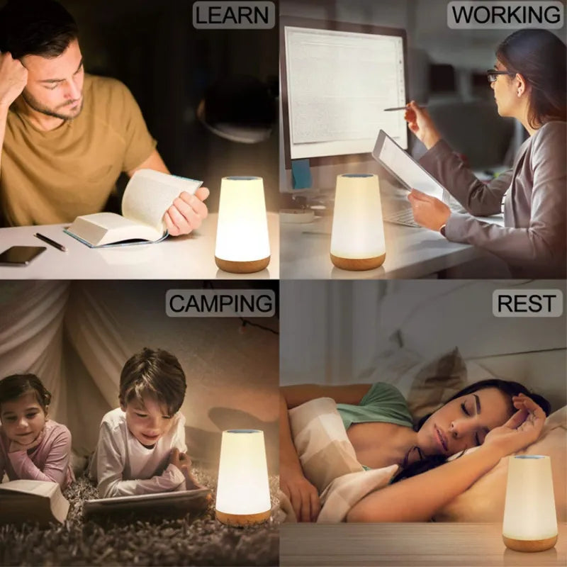 lampe bureau portable couleur rechargeable usb intensité variable
