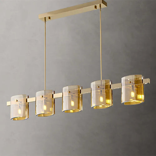 lustre à led postmoderne en cristal pour intérieur élégant