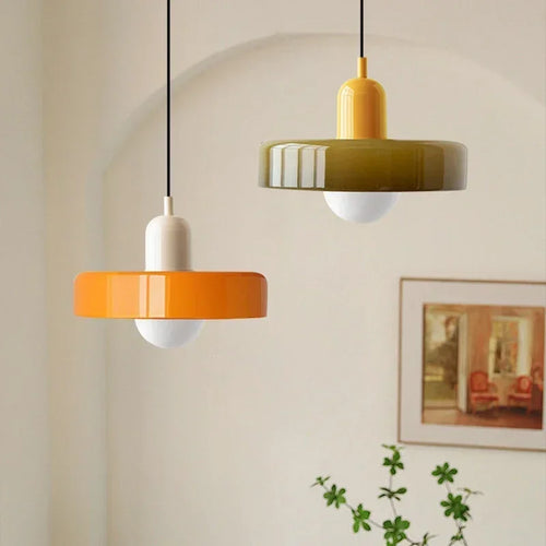 lampe suspendue nordique en verre bonbon pour intérieur décoratif