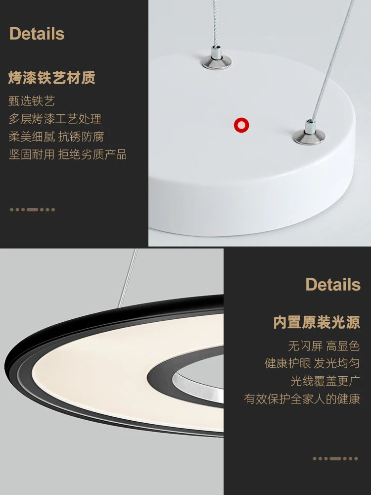 lustre moderne simple nordique minimaliste créatif led