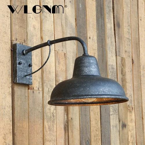 applique murale rétro étanche en fer pour extérieur et intérieur