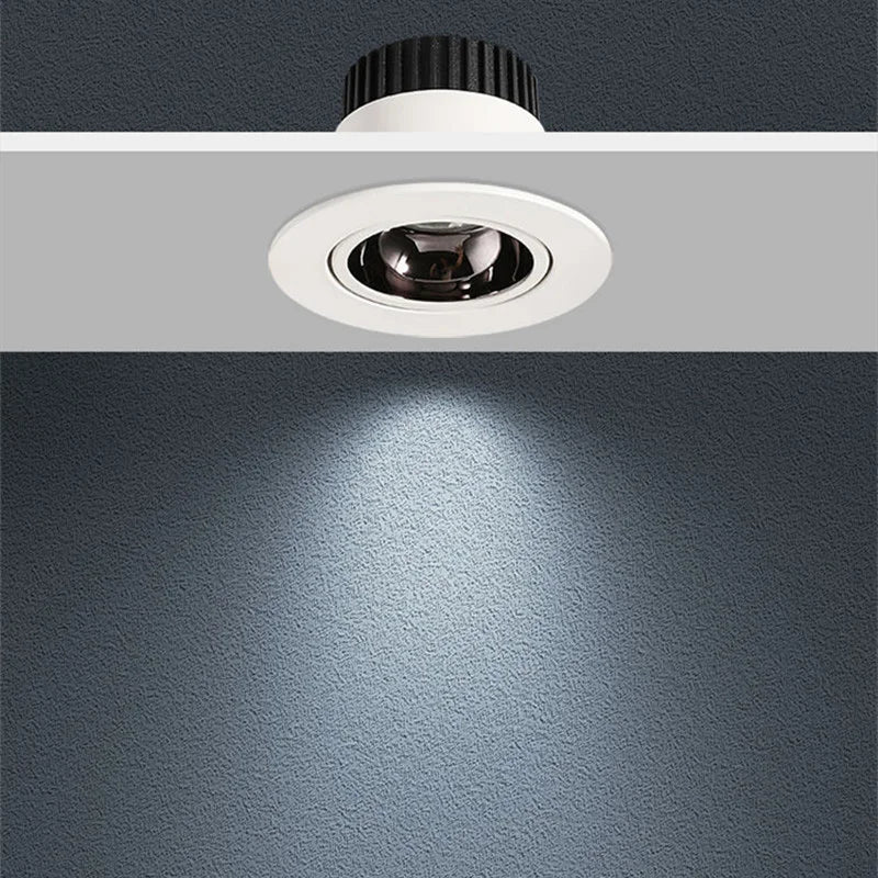 spot led encastrable antireflet avec intensité variable pour éclairage intérieur