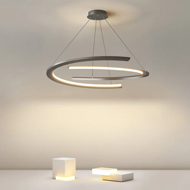 suspension design nordique moderne simple anneau luminaire