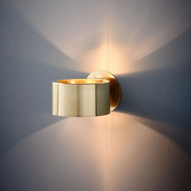 Applique murale LED design dorée style cuivrée