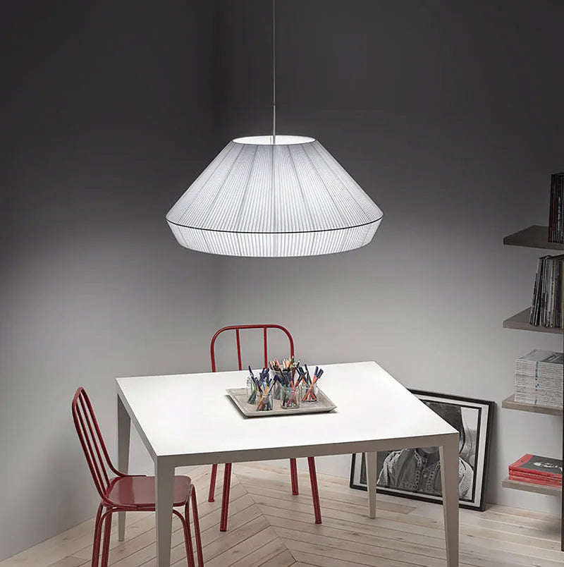 lustre nordique en tissu moderne avec suspension simple et chaude