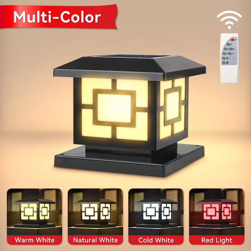 lampes solaires led étanches avec télécommande pour jardin
