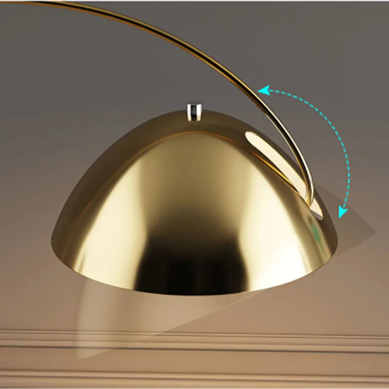 lampadaire led minimaliste en marbre et métal