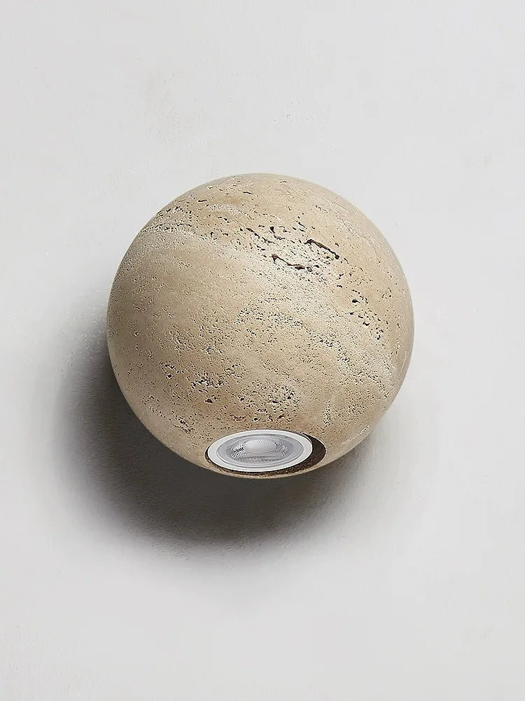 Applique murale LED lampe pierre ronde chambre chevet lumière haut et bas Foco variable GU10 ampoule maison chambre décoration éclairage 110V 220V