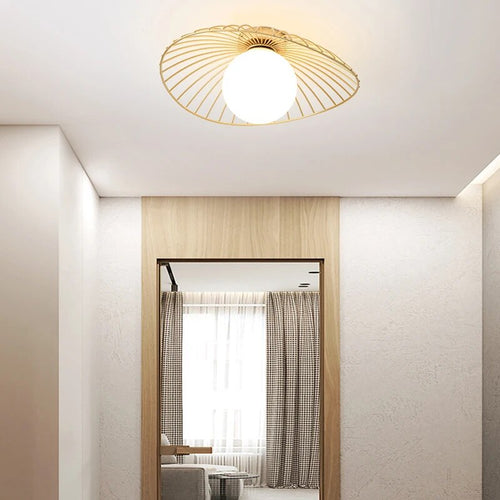 Lampe plafonnier art nordique verre solide