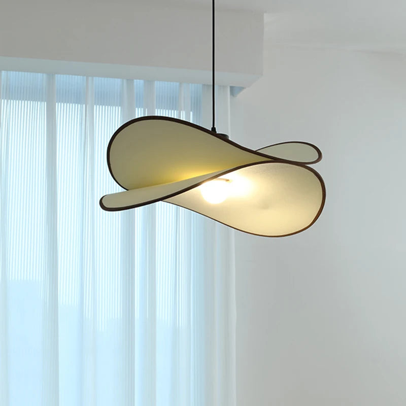 lustre led suspendu en tissu style réglable