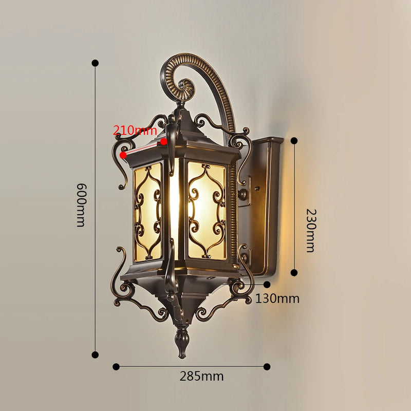 applique murale extérieure rétro pour éclairage de jardin et patio