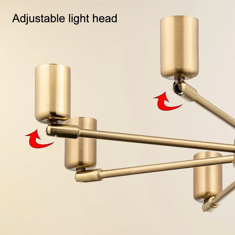 lustre moderne réglable en fer style satellite pour décoration